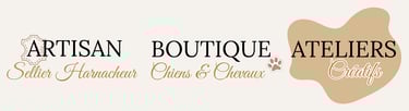 Artisan sellier harnacheur, boutique chiens et chevaux, ateliers créatifs Genève Suisse