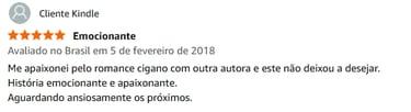 Avaliação Cliente Amazon
