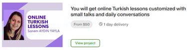 A project at Upwork Project Board