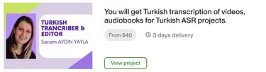A project at Upwork Project Board