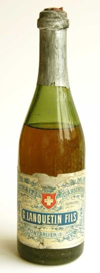 bouteille d'absinthe « G. LANQUETIN FILS »