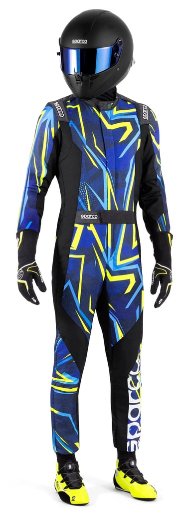 SPARCO BLUE AND YELLOW SUIT