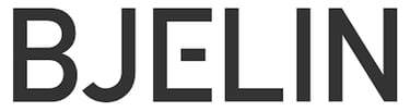 Bjelin brand logo featuring dark gray minimalist sans-serif typography on a white background.