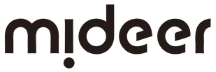 Official Mideer brand logo in dark brown typography for children's educational toys.