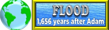 Globe picture plus flood happened 1,656 years after Adam designed by Debbie Dunn using PowerPoint