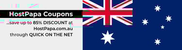 HostPapa Australia Promotional Text and Australian Flag