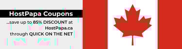 HostPapa Canada Promotional Text and Canadian Flag