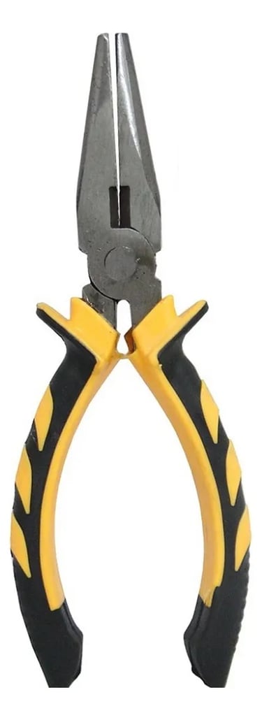 Alicate Bico Emborrachado Casa Agarre Amarelo 6 Fino Cabo