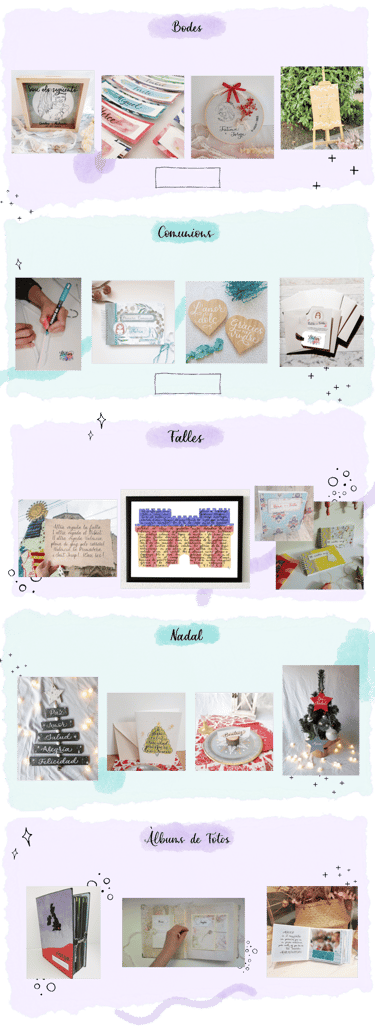 Detalls per a bodes, comunions, falles, nadals.  Àlbums de fotos fets des de zero amb scrapbooking.