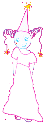 dessin d'un enfant déguisé en fée pour anniversaire princesse avec lili, ses comédiens, comédiennes