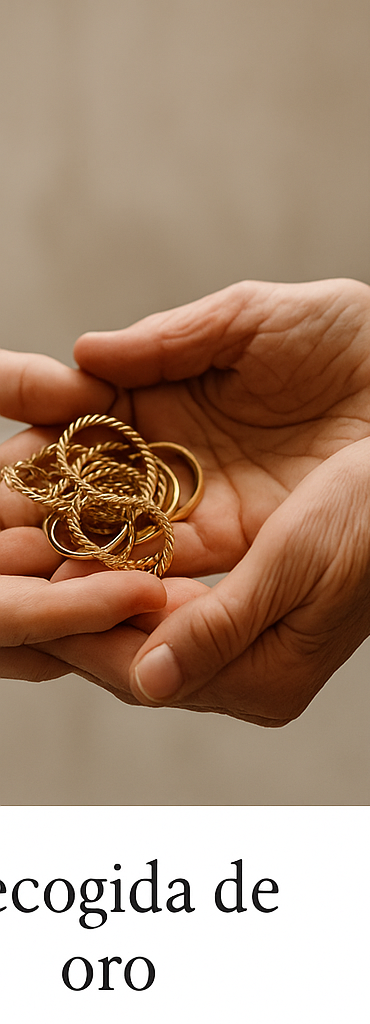 oro en las manos
