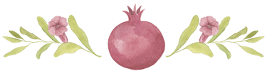 pomegranate and leaves crest