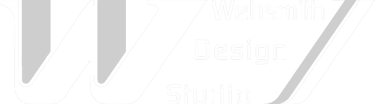 White and grey Websmith Design Studio Logo