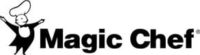 Magic Chef logo in black text with a chef mascot to the left, featuring a raised hand and chef’s hat.