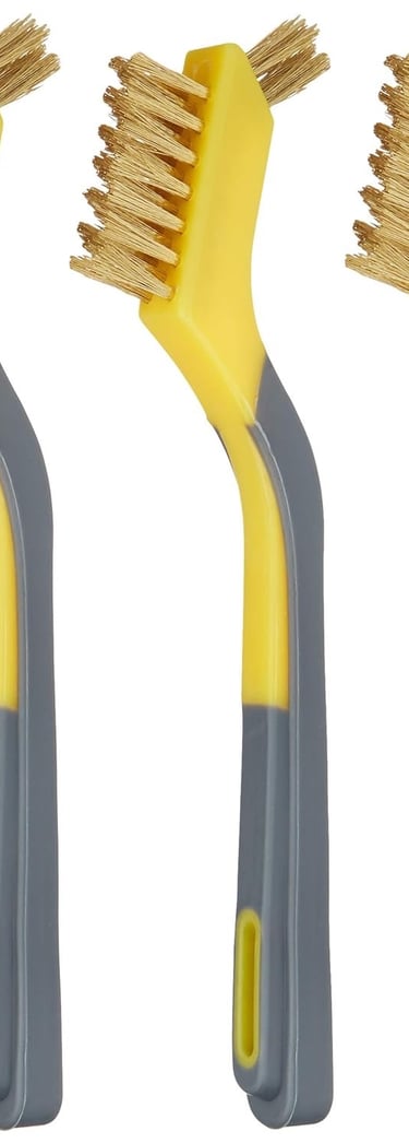 three yellow toothbrushes with a yellow toothbrush