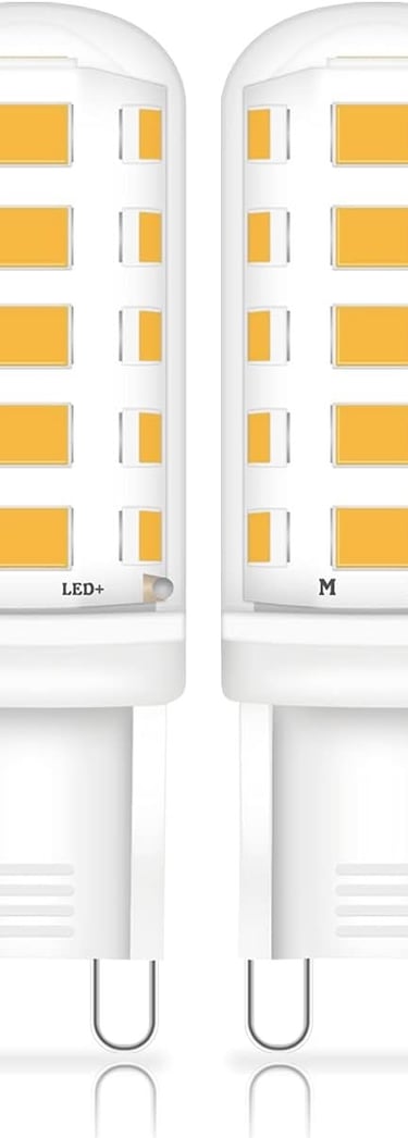 a group of leds that are on display in a row