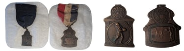 Antique Basketball Award Medals 1890s Naismith