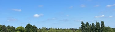 Blue sky over Milton Keynes