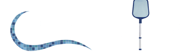 a blue and white logo for the eagleview pool and spa