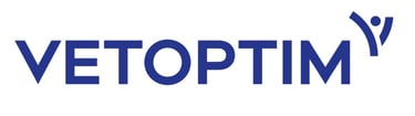 a logo with the words vetoptim