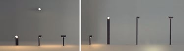 sistema de focos de iluminación exterior
