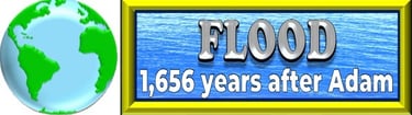 Globe picture plus flood happened 1,656 years after Adam designed by Debbie Dunn using PowerPoint