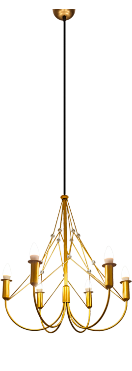 beautiful brass and glass gilded chandelier at Sayb & Nia Interior Design Buckinghamshire, England