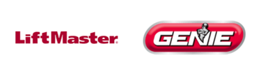 image of logos of LiftMaster and Genie 