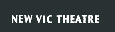 Official New Vic Theatre logo featuring white hand-painted style text on a dark charcoal background.
