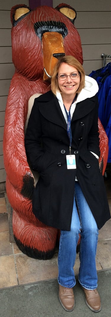 Lady likes bears in Juneau, Alaska