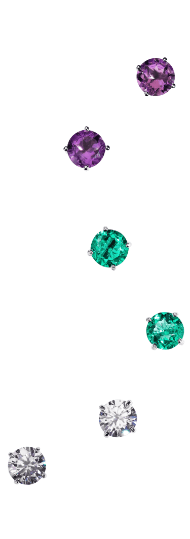 Um grupo de acessórios de moda com brincos de diversas cores