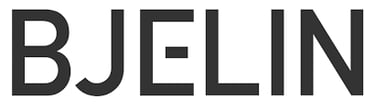 Bjelin brand logo featuring dark gray minimalist sans-serif typography on a white background.