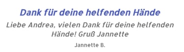 Bewertung von Jannette