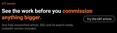 content writing service £97