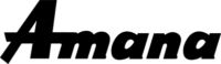 Amana logo in black with a bold italicized font.