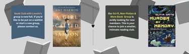 Book Club Picks: A Girl Called Samson and Murder by Memory