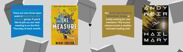 April Book Club Picks: The Measure by Nikki Erlick and Hail Mary by Andrew Weir