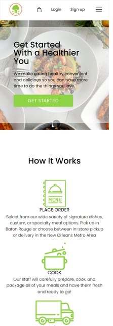 a website page by softologics with a menu listing page
