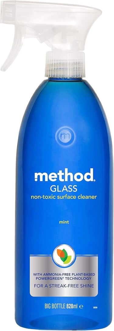 a bottle of method to clean a glass