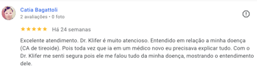 depoimento para dr klifer