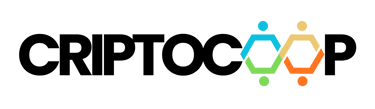 Logo de CriptoCoop — cooperativa digital basada en blockchain y finanzas descentralizadas.