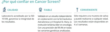 Prueba genética de cáncer de colon esta imagen describe la oportunidad de confiar en CANCER SCREEN