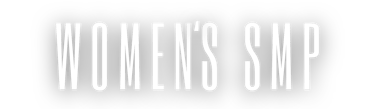 Modern white text logo for Women's SMP scalp micropigmentation services on a black background.
