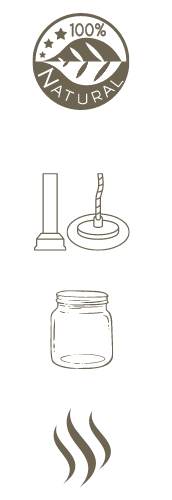 iconos de ingredientes de velas aromáticas de lucas candles