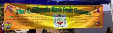 California Rare Fruit Growers booth banner