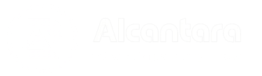 Logo branca da Alcantara Odontologia e Implantes em Maringá
