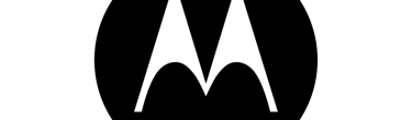 a Motorola logo on a black background