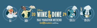 2024 runDisney Wine and Dine Half Marathon Weekend Course Maps and Virtual Course Flyovers