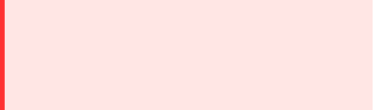 Pale pink square background with a solid red vertical stripe on the left edge.