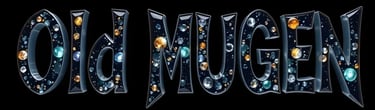 a black and white old mugen - fashioned style logo